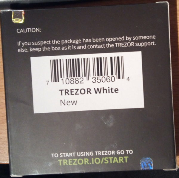 Trezor Hardware Wallet, TREZOR White New, Trezor one, 2